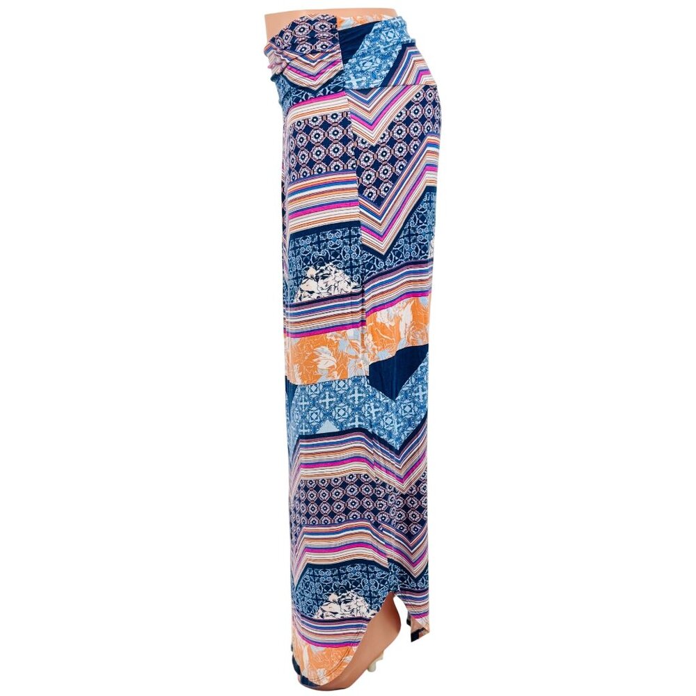 Anthropologie Multicolor Ruched Sides Maxi Skirt | Boho Poetcore Coastal Cowgirl - Picture 6 of 16